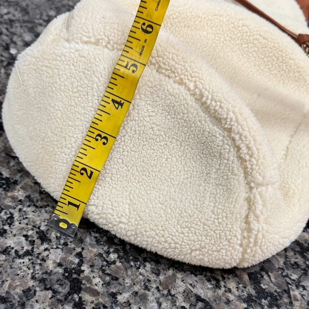 Sonoma Sherpa Cream and Brown Women's sling bag NWT